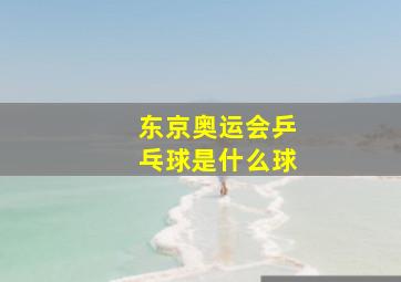 东京奥运会乒乓球是什么球