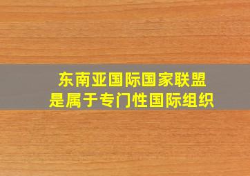 东南亚国际国家联盟是属于专门性国际组织