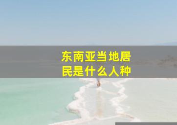 东南亚当地居民是什么人种