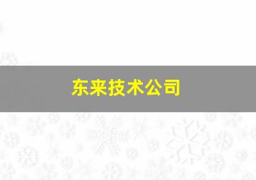 东来技术公司