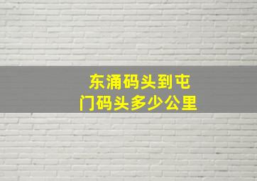 东涌码头到屯门码头多少公里