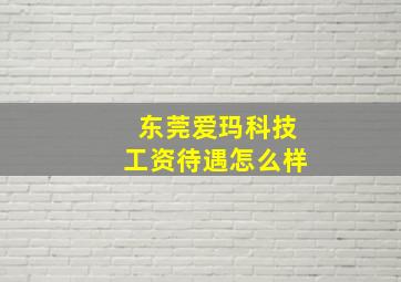 东莞爱玛科技工资待遇怎么样