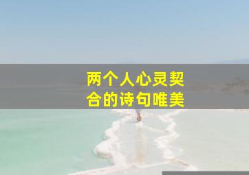 两个人心灵契合的诗句唯美