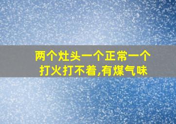 两个灶头一个正常一个打火打不着,有煤气味