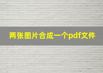 两张图片合成一个pdf文件