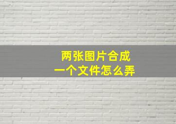 两张图片合成一个文件怎么弄