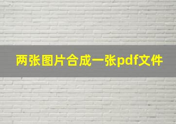 两张图片合成一张pdf文件