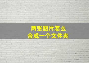 两张图片怎么合成一个文件夹