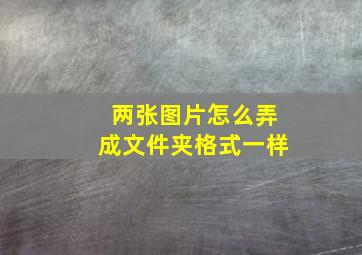 两张图片怎么弄成文件夹格式一样