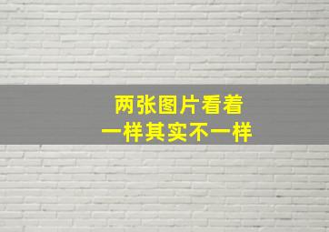 两张图片看着一样其实不一样