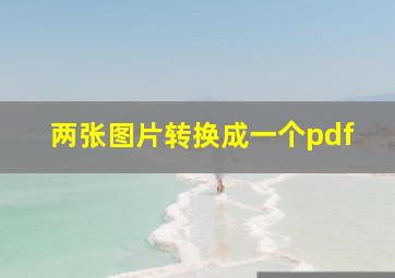 两张图片转换成一个pdf