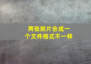 两张照片合成一个文件格式不一样