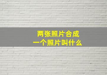 两张照片合成一个照片叫什么