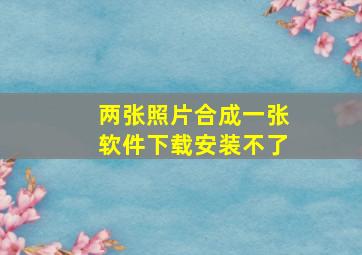 两张照片合成一张软件下载安装不了