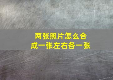 两张照片怎么合成一张左右各一张