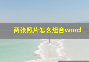 两张照片怎么组合word