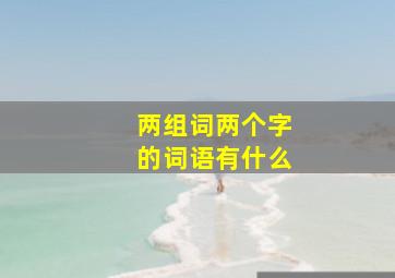 两组词两个字的词语有什么