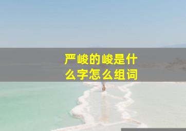 严峻的峻是什么字怎么组词