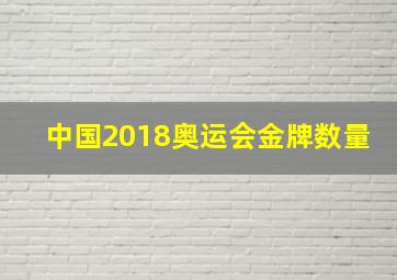 中国2018奥运会金牌数量