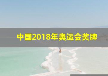 中国2018年奥运会奖牌