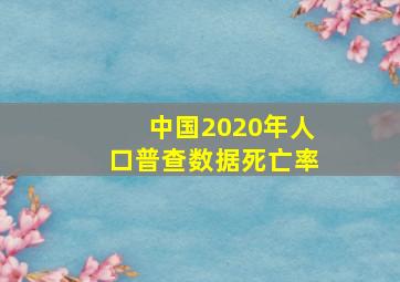 中国2020年人口普查数据死亡率