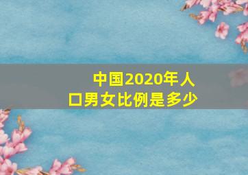 中国2020年人口男女比例是多少