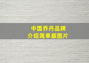 中国乔丹品牌介绍简单版图片