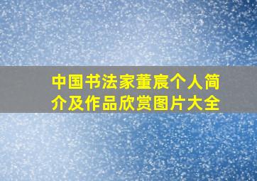 中国书法家董宸个人简介及作品欣赏图片大全