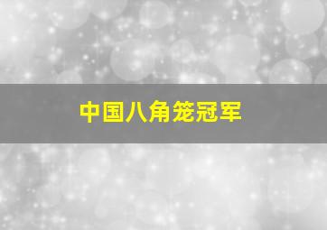 中国八角笼冠军