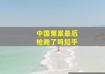 中国冤案最后枪毙了吗知乎