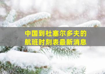 中国到杜塞尔多夫的航班时刻表最新消息