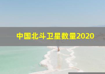 中国北斗卫星数量2020