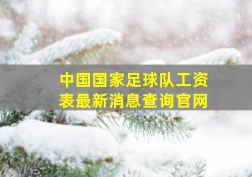 中国国家足球队工资表最新消息查询官网