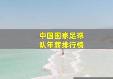 中国国家足球队年薪排行榜