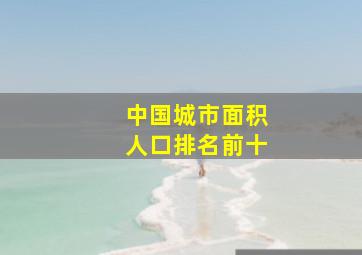 中国城市面积人口排名前十