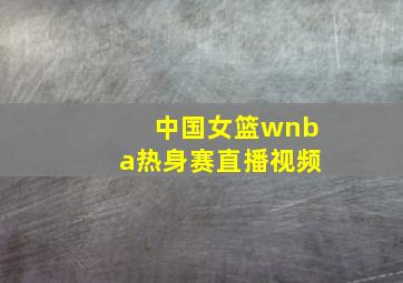 中国女篮wnba热身赛直播视频