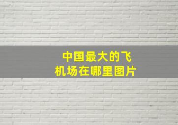 中国最大的飞机场在哪里图片