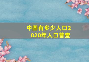 中国有多少人口2020年人口普查