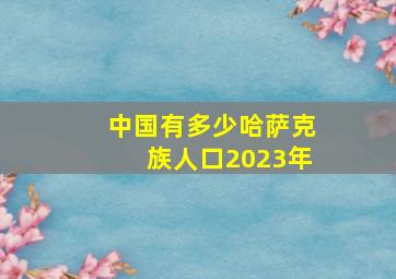 中国有多少哈萨克族人口2023年