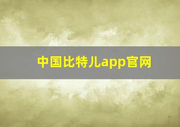 中国比特儿app官网