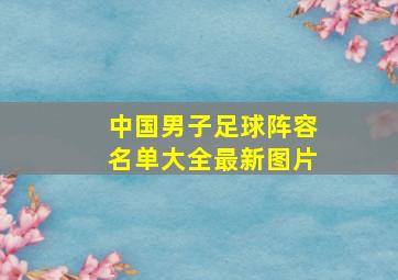 中国男子足球阵容名单大全最新图片