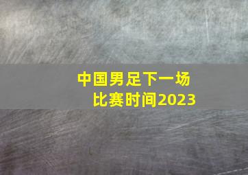 中国男足下一场比赛时间2023