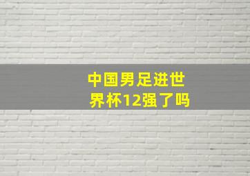 中国男足进世界杯12强了吗