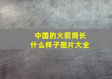 中国的火箭筒长什么样子图片大全