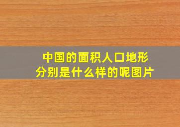 中国的面积人口地形分别是什么样的呢图片