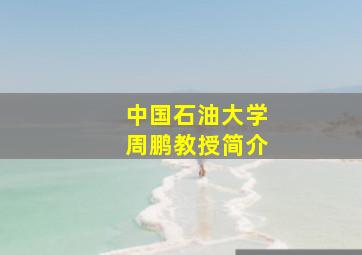 中国石油大学周鹏教授简介