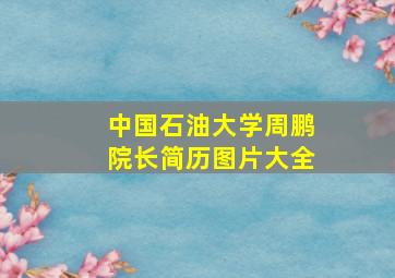 中国石油大学周鹏院长简历图片大全