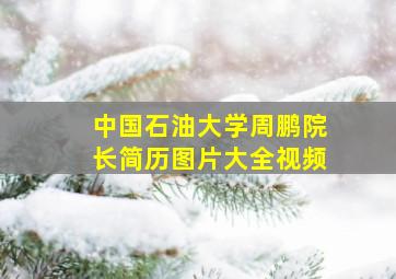 中国石油大学周鹏院长简历图片大全视频