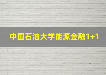 中国石油大学能源金融1+1