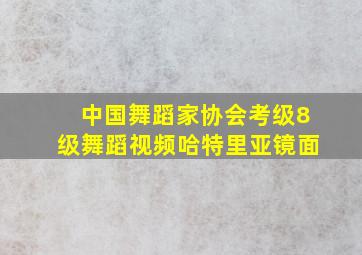 中国舞蹈家协会考级8级舞蹈视频哈特里亚镜面